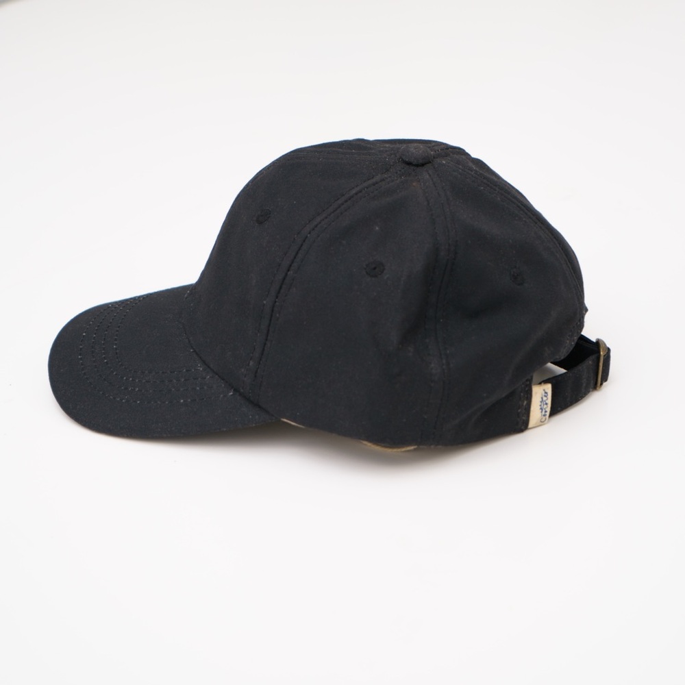 NWT Waterproof Oilskin Cotton Baseball Cap - Handmade - Black